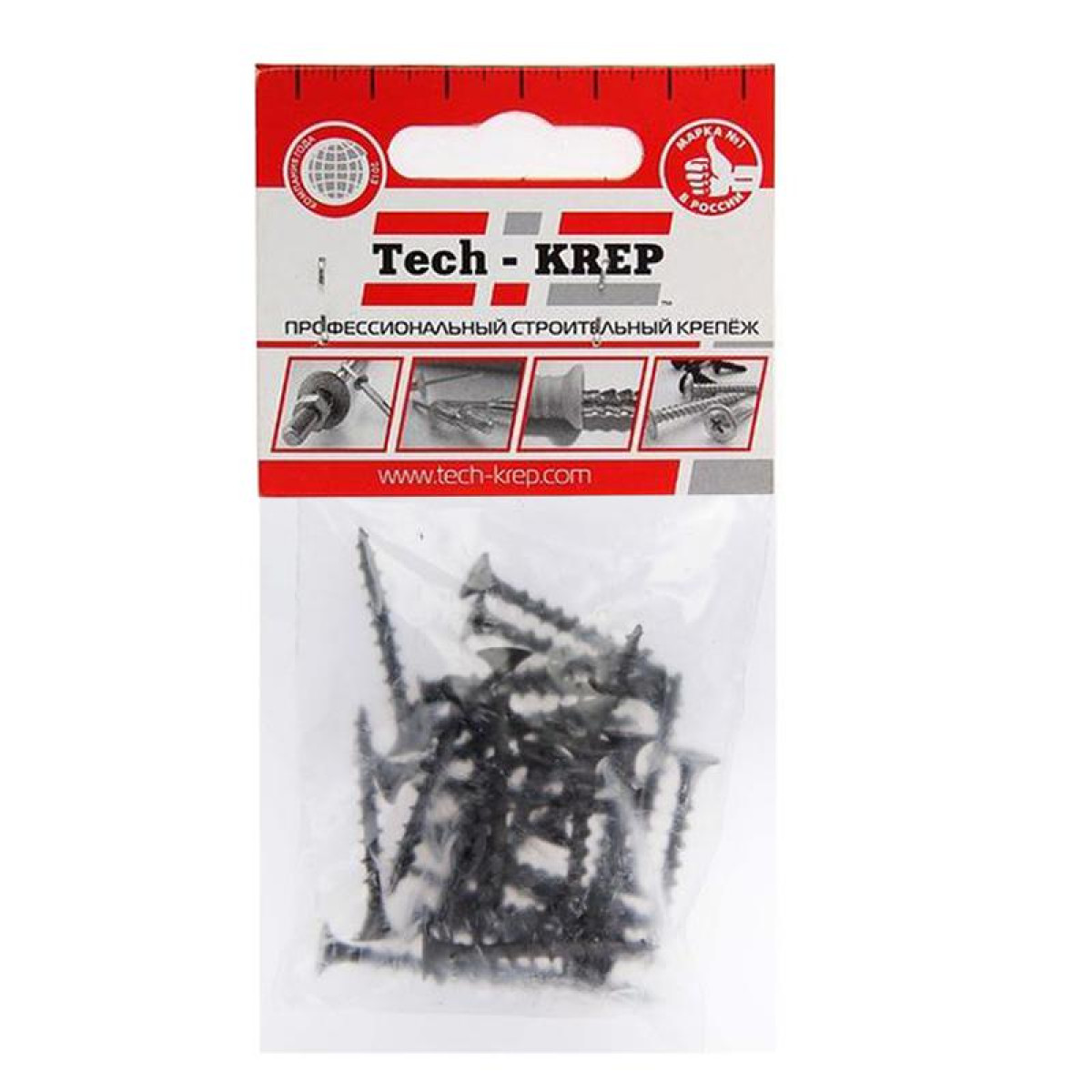 Изображение товара Саморезы Tech-KREP 3.8х35 для гипсокартона и дерева, упаковка 30шт
