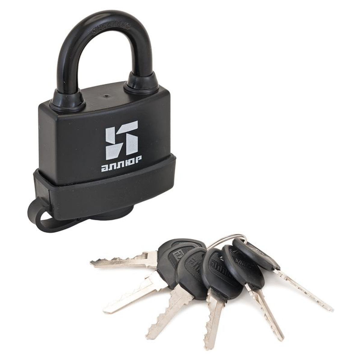 Изображение товара Навесной всепогодный замок Аллюр ВС1Ч-375П 6 ключей 8,5 мм