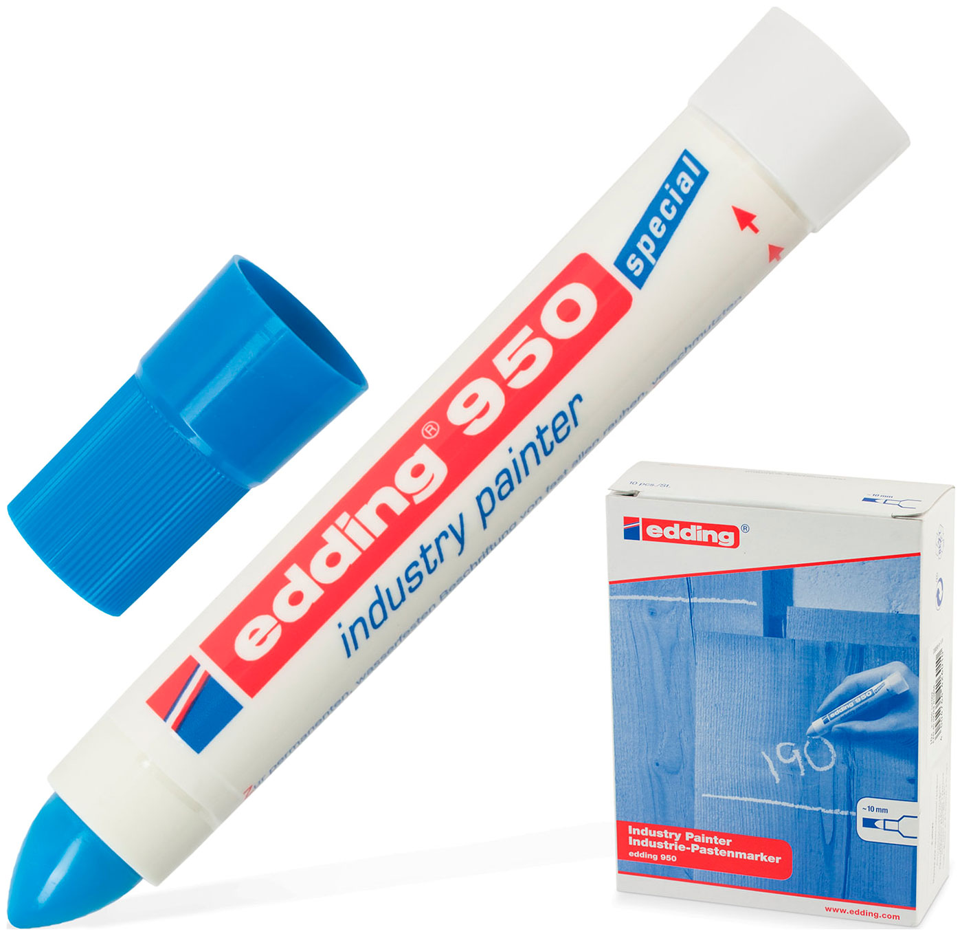 Изображение товара Маркер-паста для промышленной маркировки Edding 950, СИНИЙ, 10 мм, E-950/3