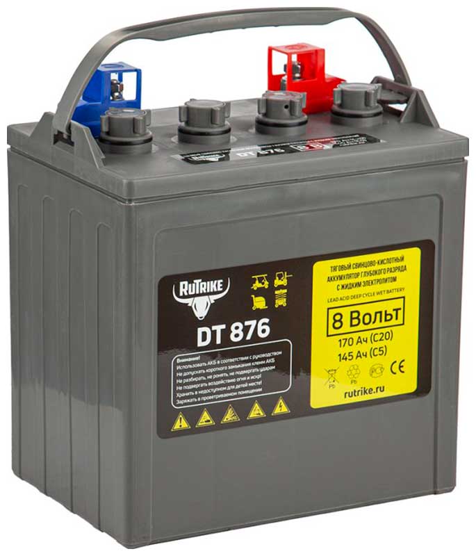 Изображение товара Тяговый WET аккумулятор Rutrike DT876 (T-875) 8V120A/H C3