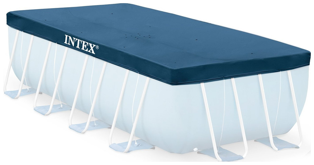 Изображение товара Тент для каркасного бассейна Intex 389x184см с креплением и сливными отверстиями