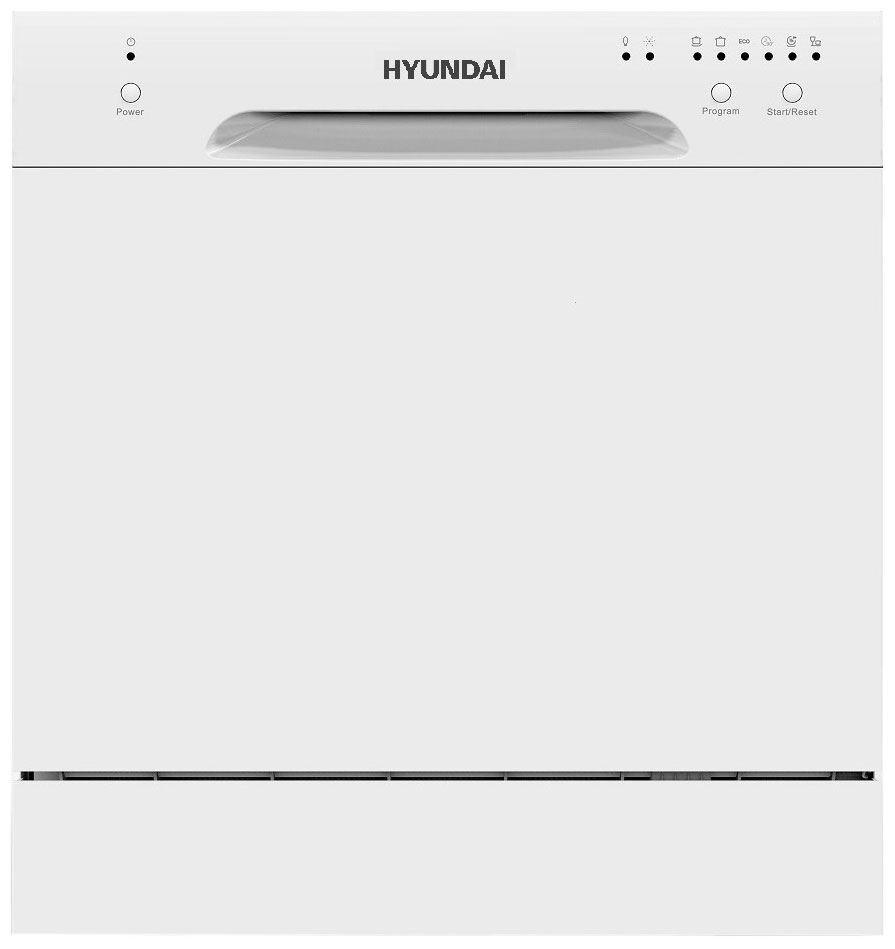 цена Компактная посудомоечная машина Hyundai DT403 белый
