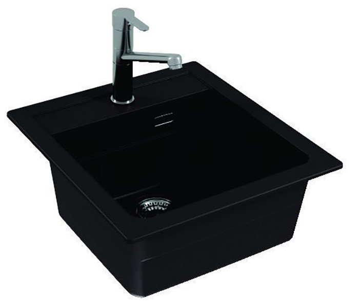 Изображение товара Кухонная мойка Alveus GRANITAL ATROX 20 CARBON G91 470x500 с сифоном, черный
