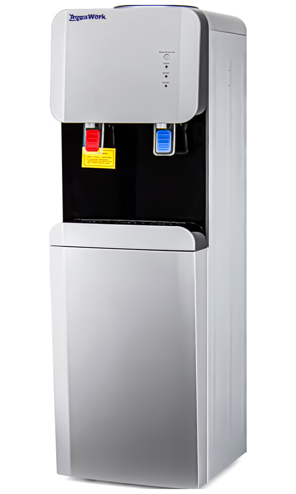 Изображение товара Кулер для воды Aqua Work 105 LRX (серебристо-черный) напольный компр. охл. холодильник, турбо нагрев (26517)