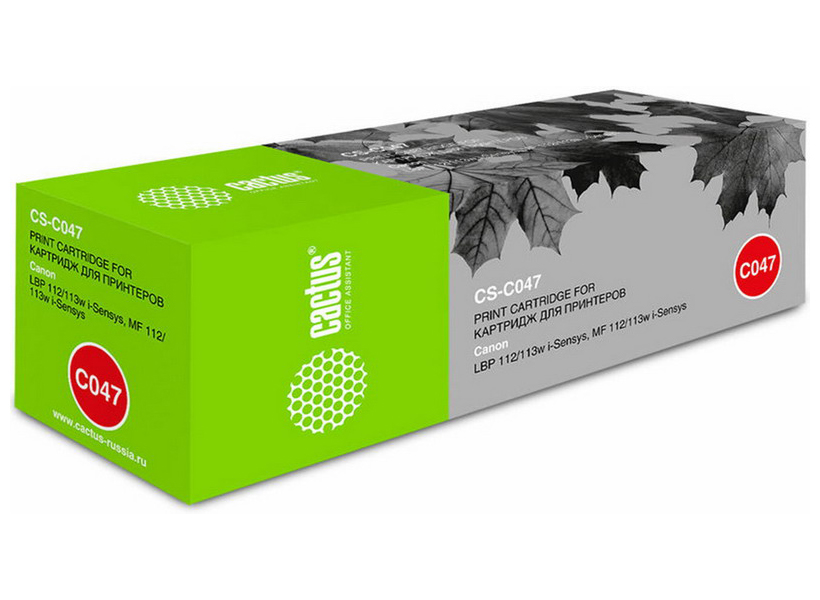 

Картридж лазерный Cactus CS-C047 для Canon LBP112/LBP113W, ресурс 1600 страниц, Черный