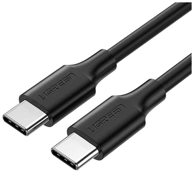 Изображение товара Кабель для зарядки и передачи данных Ugreen USB C 2.0 Male - USB C 2.0 Male, 3A, 0.5 м, резиновое покрытие (50996) черный