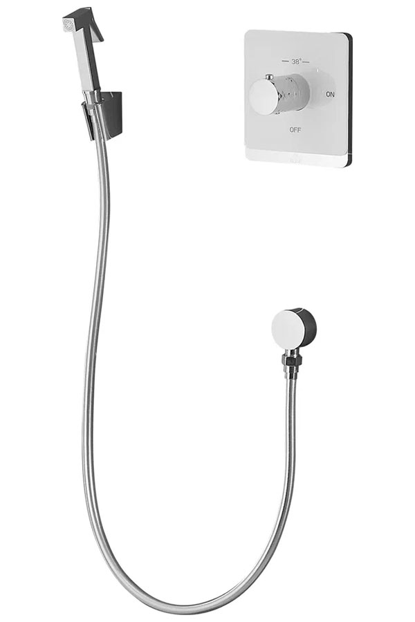 

Гигиенический душ с термостатом Rose R105, белый (R105С), Белый/хром