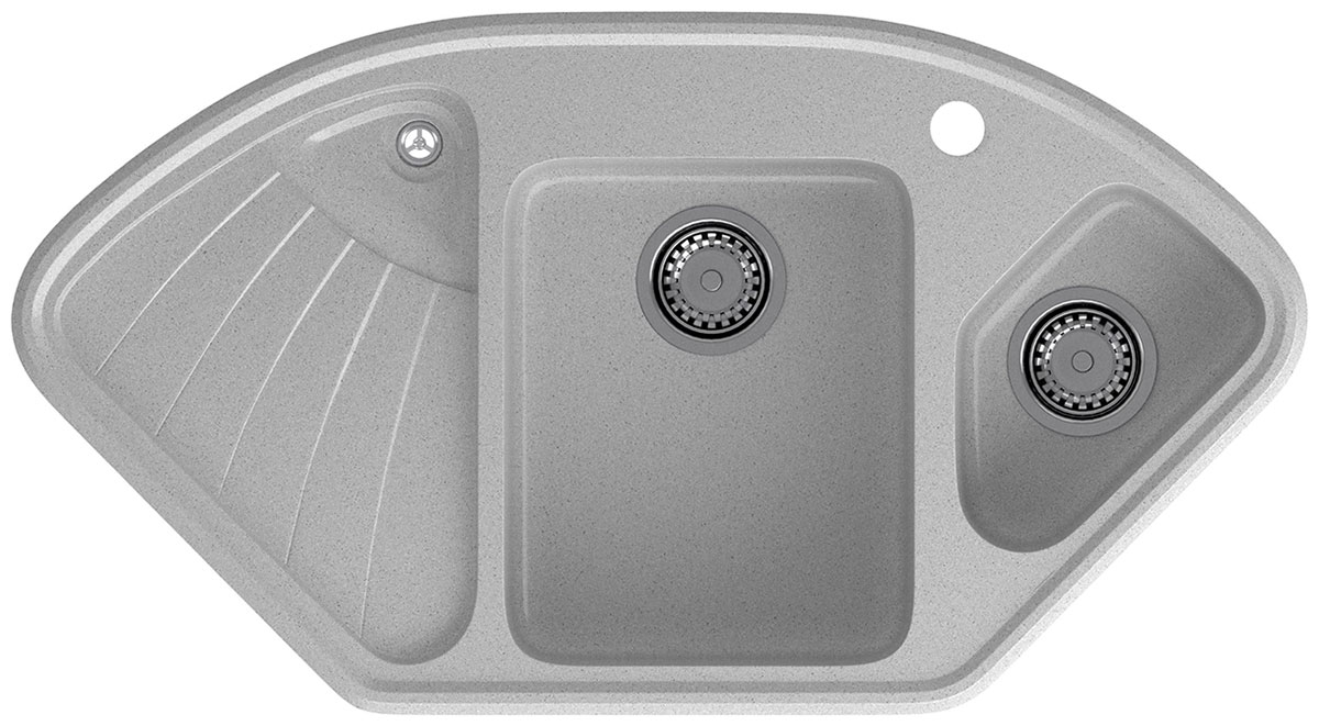 Изображение товара Кухонная мойка GranFest CORNER 1040E угловая, 1039*560 мм (C-1040E серый)