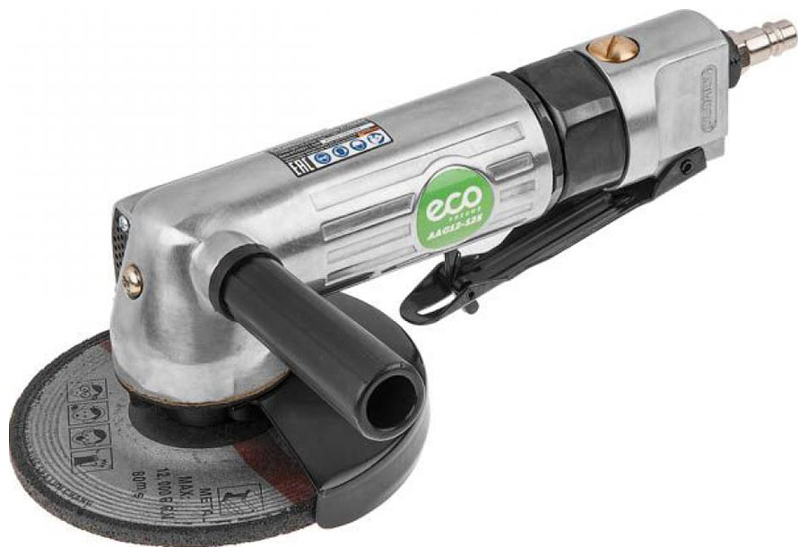 

Пневмошлифмашина угловая Eco AAG12-125, 125 мм / 5, 11000 об/мин, 180 л/мин (бонус: зачистной диск 1 шт)