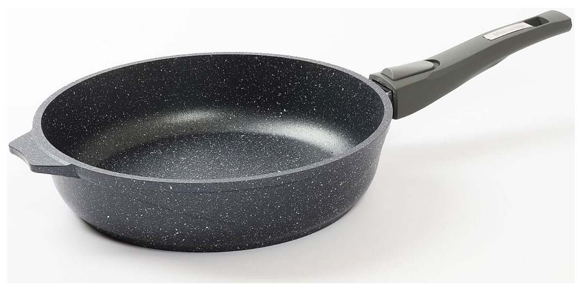 Изображение товара Сковорода Мечта Гранит Black 18 см с съемной ручкой для различных плит