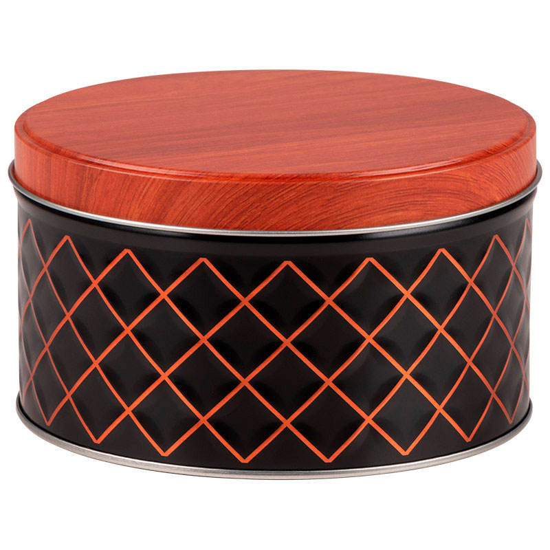 Изображение товара Банка металлическая Mallony CLASSICO NERO, для сыпучих продуктов, 135х75 см, круглая, с крышкой (104875)