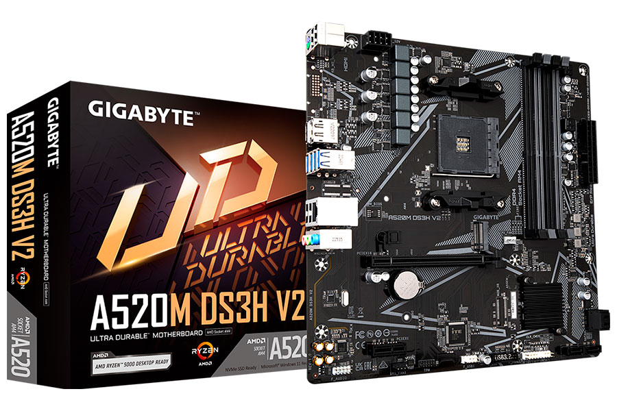 Материнская плата Gigabyte A520M DS3H V2 (AM4. mATX) Материнская плата Gigabyte A520M DS3H V2 (AM4. mATX)