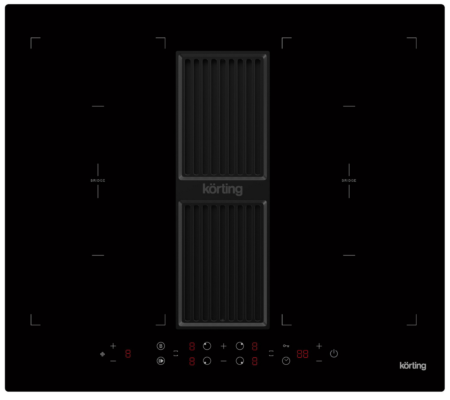 Изображение товара Индукционная варочная панель со встроенной вытяжкой Korting HIBH 68980 NB