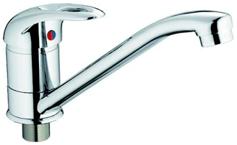 Изображение товара Современный хромированный кухонный смеситель D-Lin D154602-7 с поворотным изливом