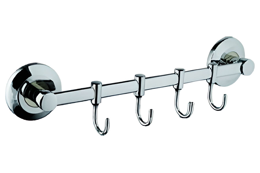 Изображение товара Планка с крючками для полотенец D-Lin хром (D201853-4)