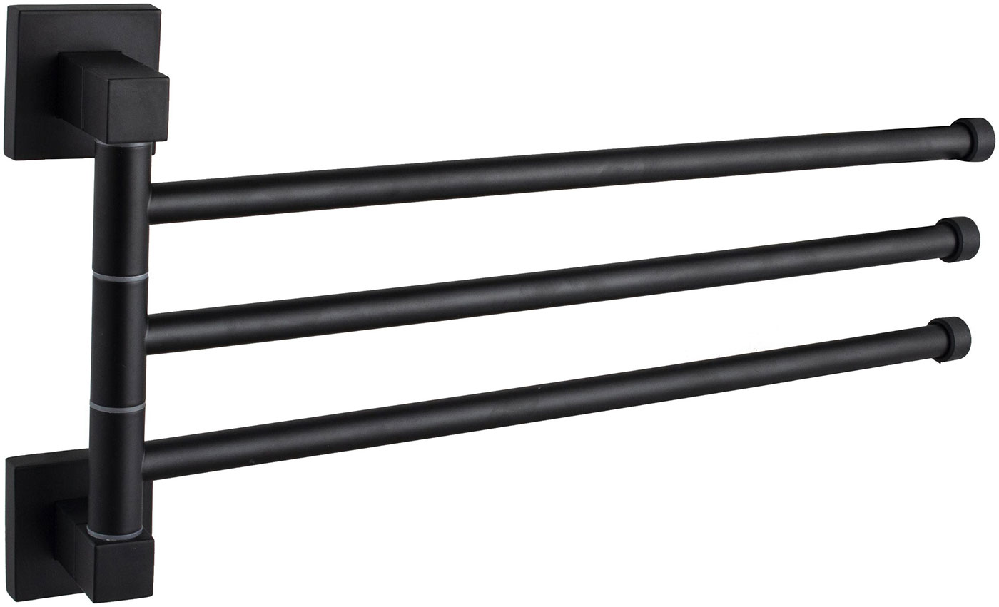 Изображение товара Полотенцедержатель D-Lin D222 черный из нержавеющей стали современный дизайн