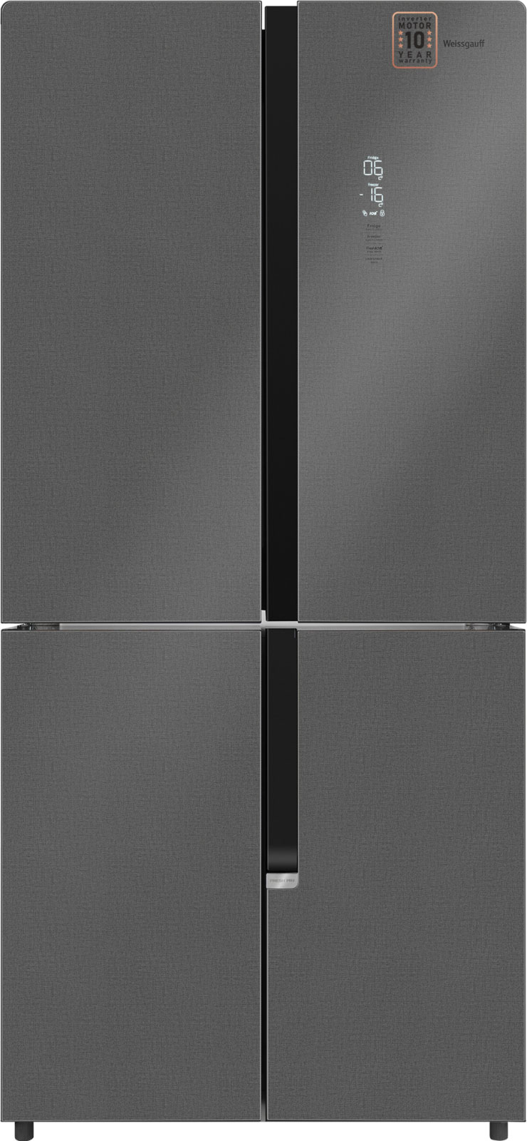 Изображение товара Многокамерный холодильник Weissgauff WCD 450 Bru Steel Glass NoFrost Inverter