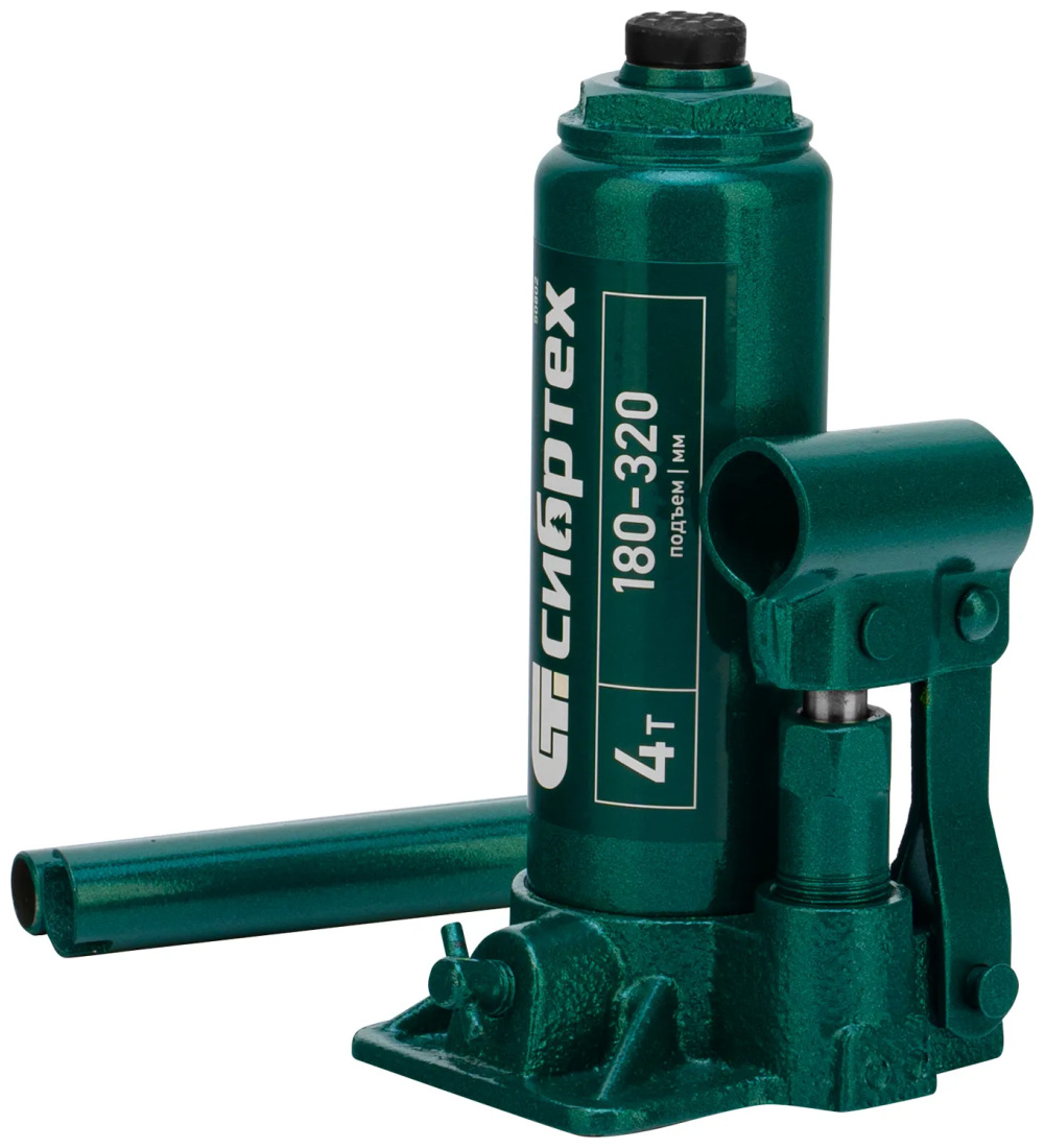 Изображение товара Домкрат гидравлический бутылочный Сибртех 4 т, 180-320 мм