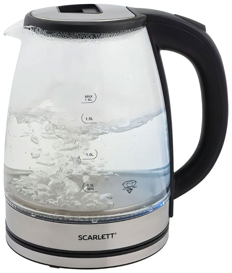 

Чайник электрический Scarlett SC-EK27G30, Черный/нержавеющая сталь