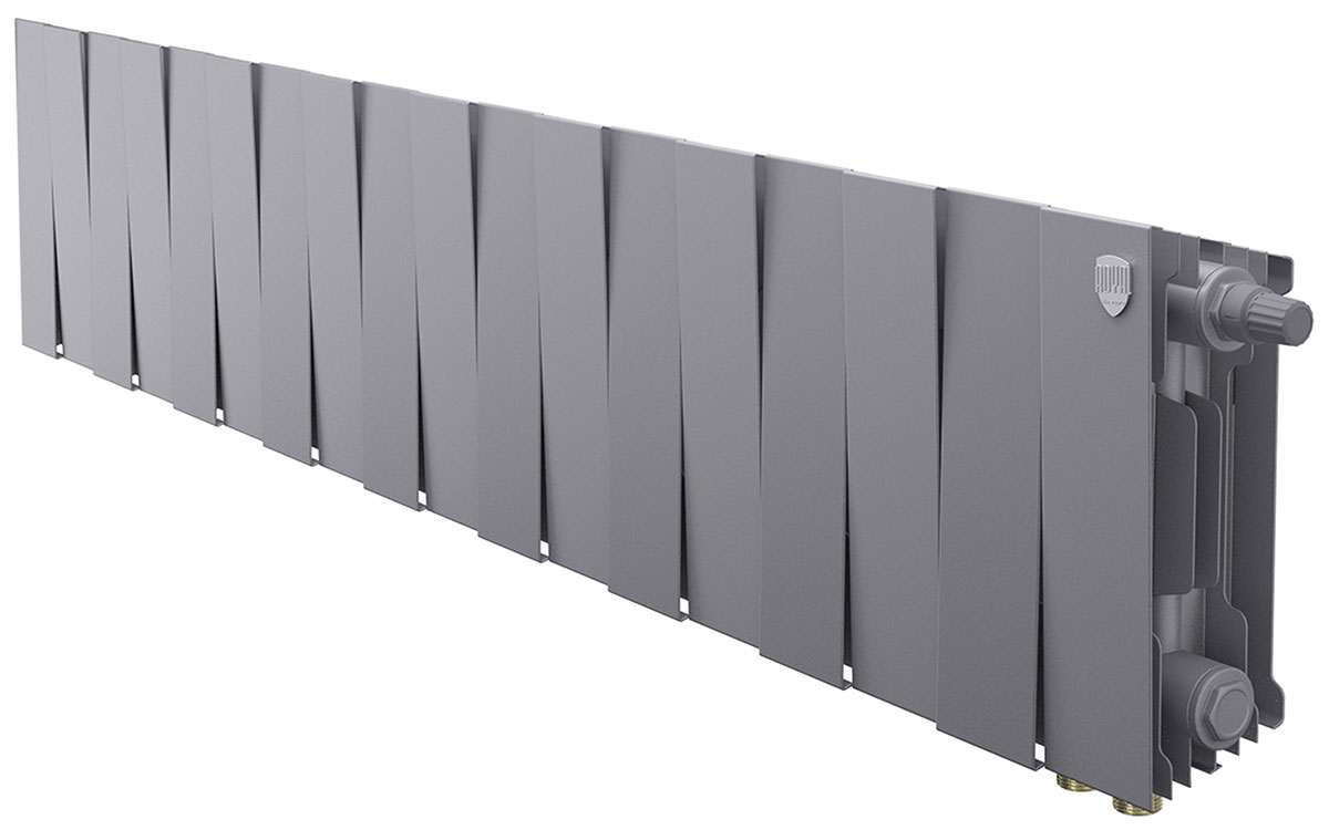 

Водяной радиатор отопления Royal Thermo PianoForte 200 /Silver Satin - 18 секций VDR (НС-1346028), Серебристый