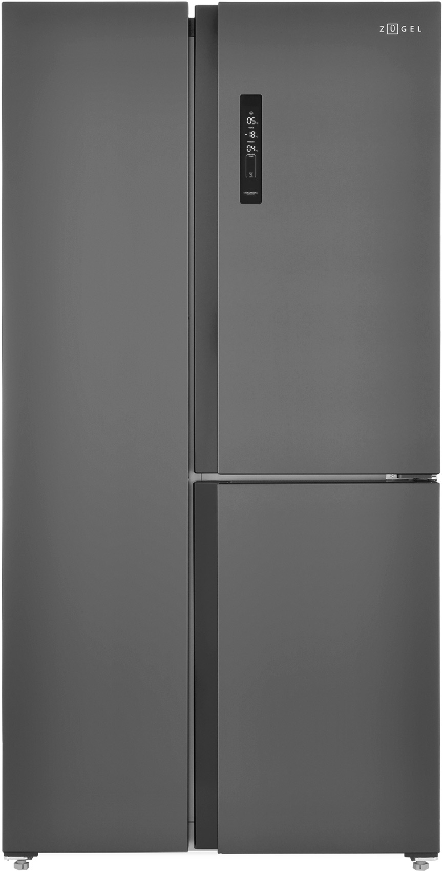 Изображение товара Холодильник Side-by-Side Zugel ZRTD459XB черная сталь