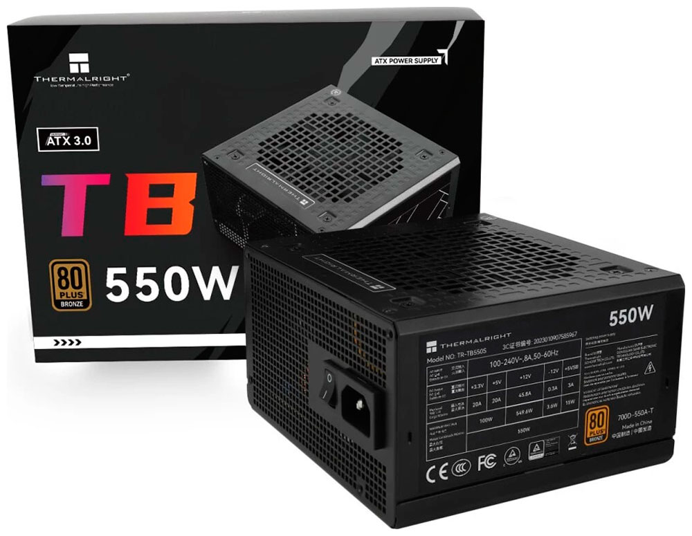 Изображение товара Блок питания Thermalright 550W 80+ Bronze (TR-TB550S)