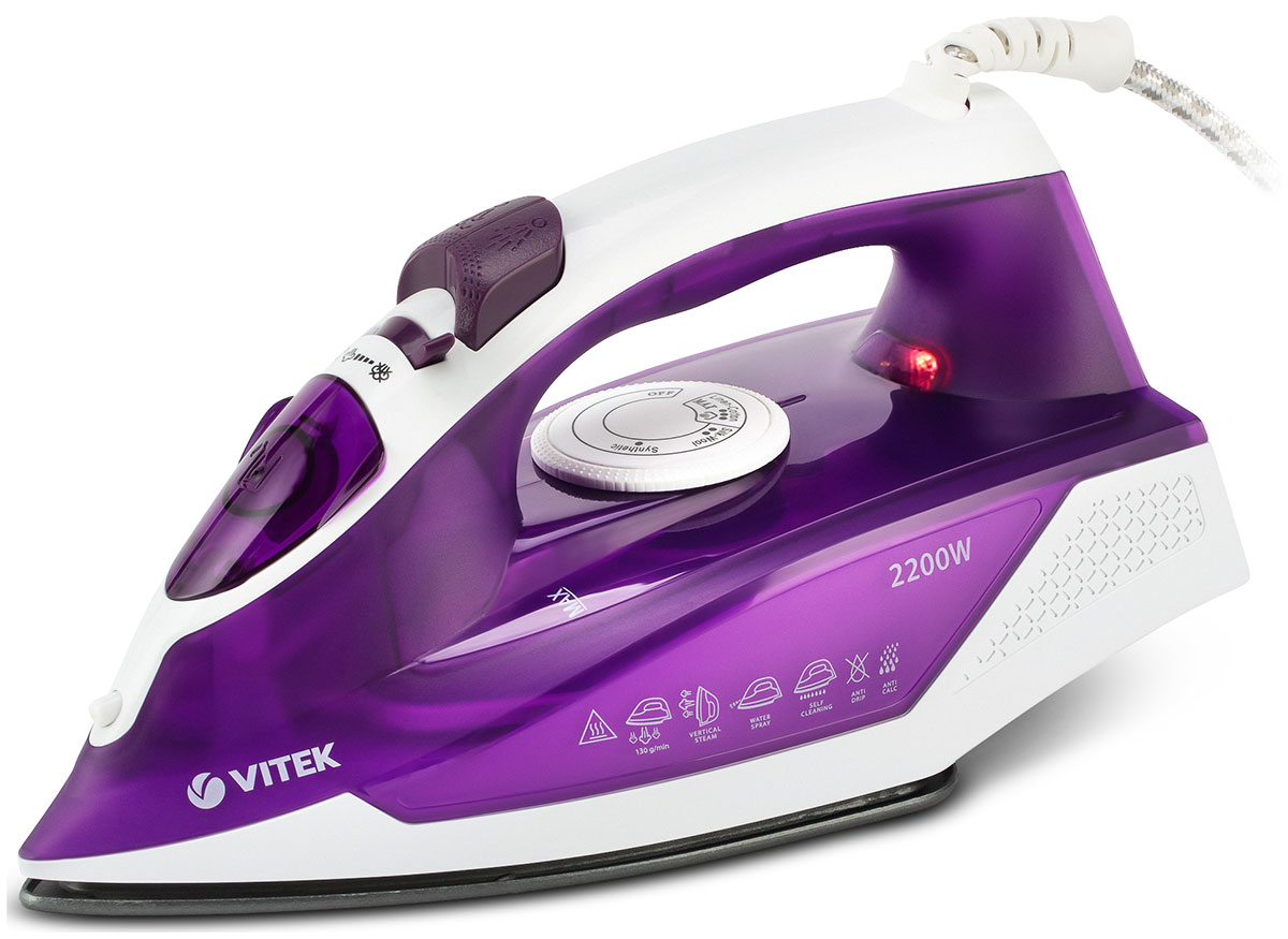 Утюг Vitek VT-8308, фиолетовый/белый
