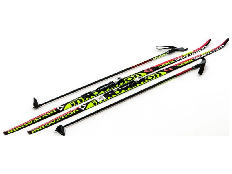 Изображение товара Лыжи беговые STC NNN - 200 WAX Innovation black/red/green