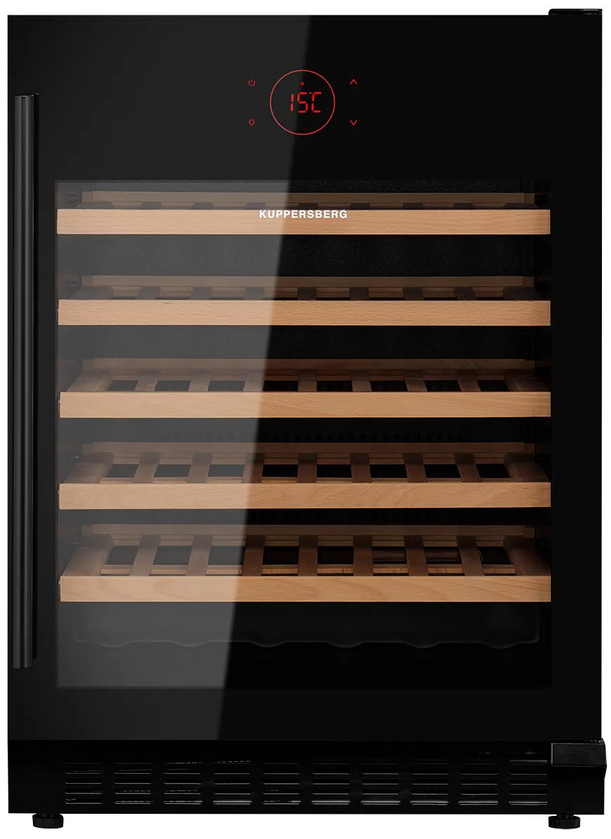 Изображение товара Встраиваемый винный шкаф Kuppersberg RBW 85 54 бутылки черный электромонтаж