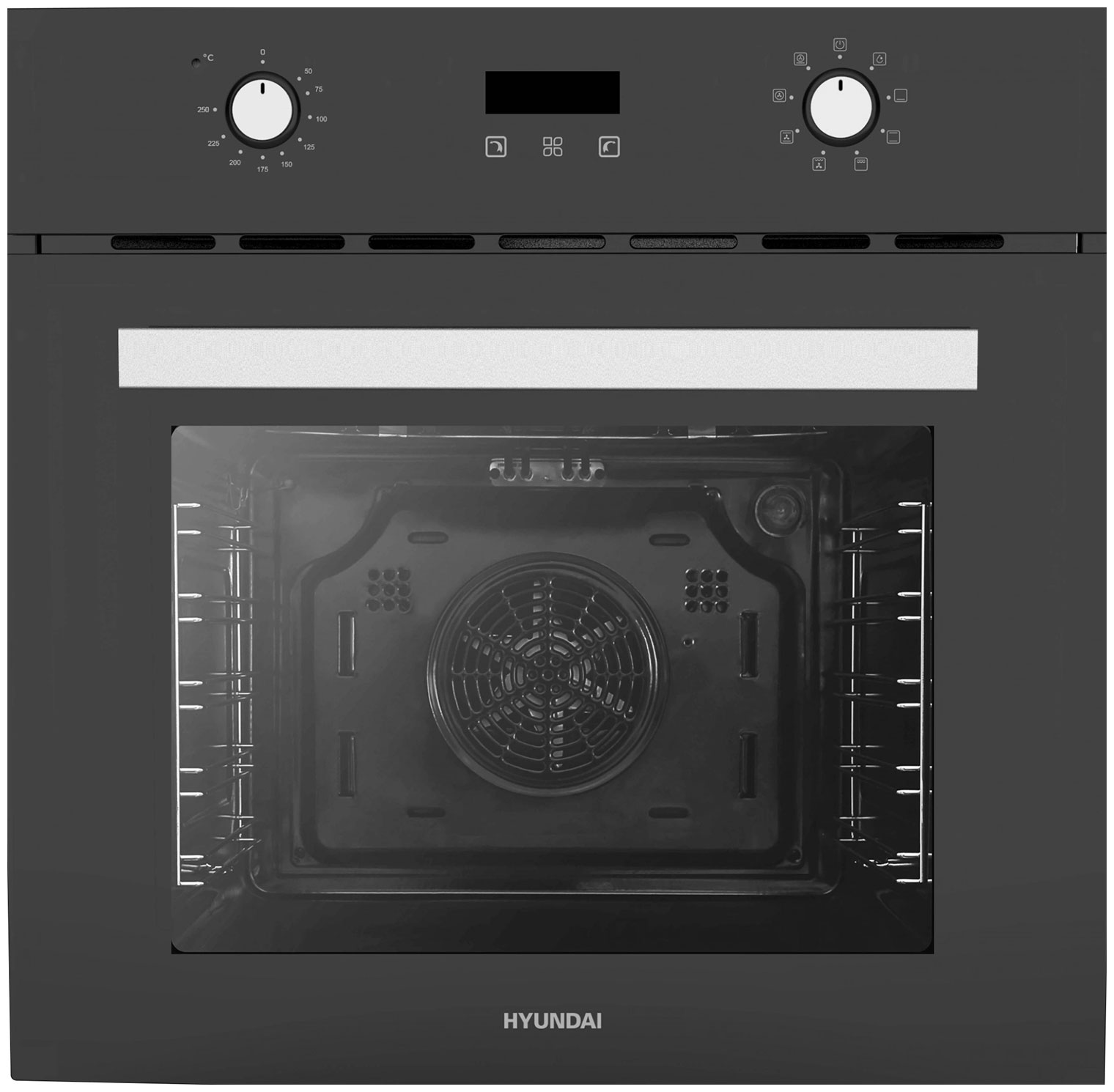 Изображение товара Электрический духовой шкаф Hyundai HEO 66411 BG черный с грилем 70 л