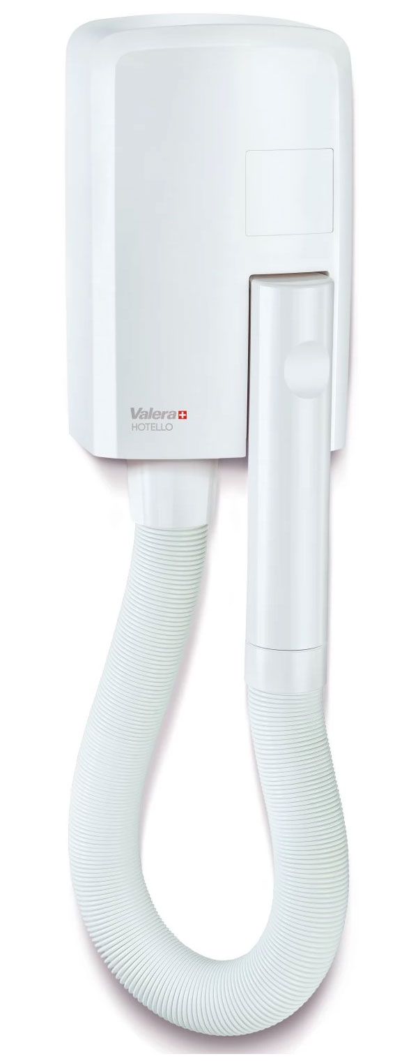 Изображение товара Настенный фен Valera Hospitality Hotello BLDC 1500 Вт белый швейцарское качество