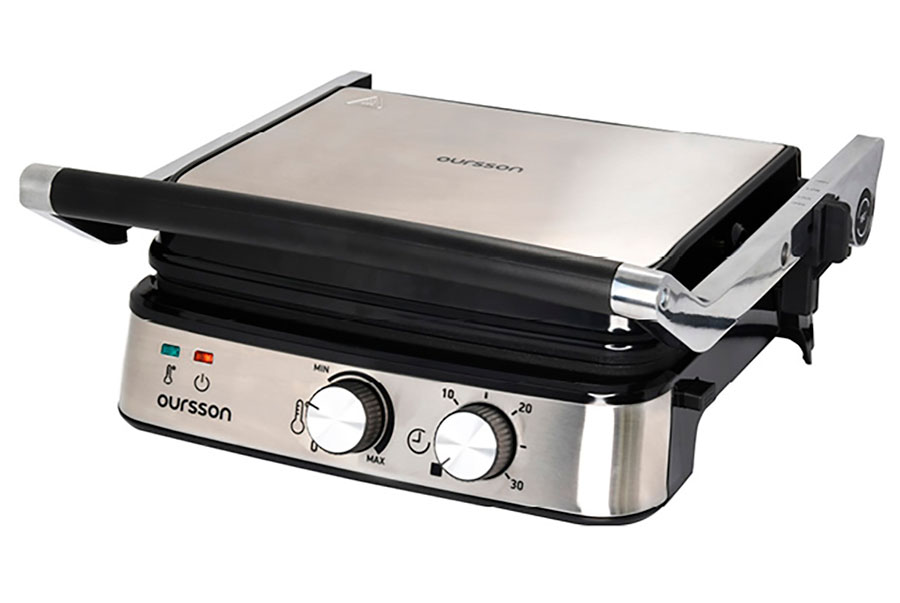 Изображение товара Электрогриль Oursson EG2030S/BL с антипригарной поверхностью и регулировкой температуры