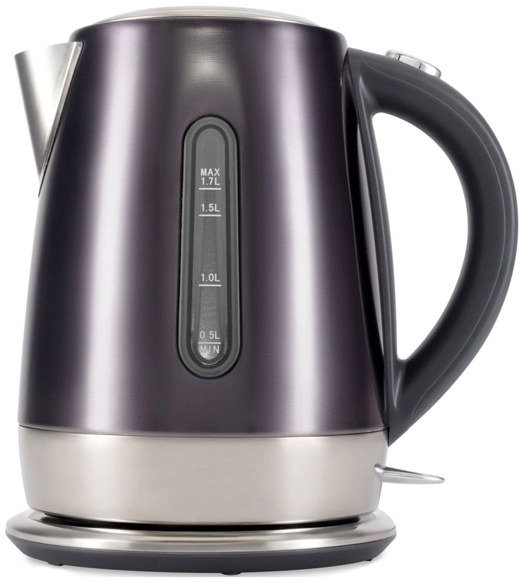 Изображение товара Чайник электрический Hyundai HYK-S7777, 1.7 л., 2200 Вт (графит/серебристый, металл)