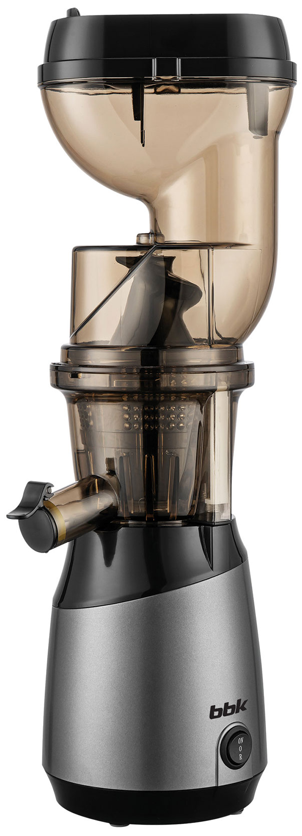Изображение товара Соковыжималка BBK JCS101 шнековая для фруктов овощей 1 л черный/серый