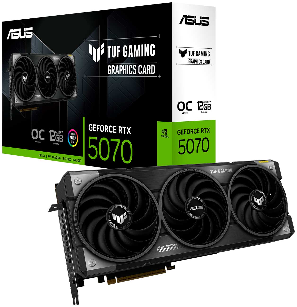 Изображение товара Видеокарта Asus GeForce RTX 5070 TUF Gaming OC 12GB (TUF-RTX5070-O12G-GAMING)