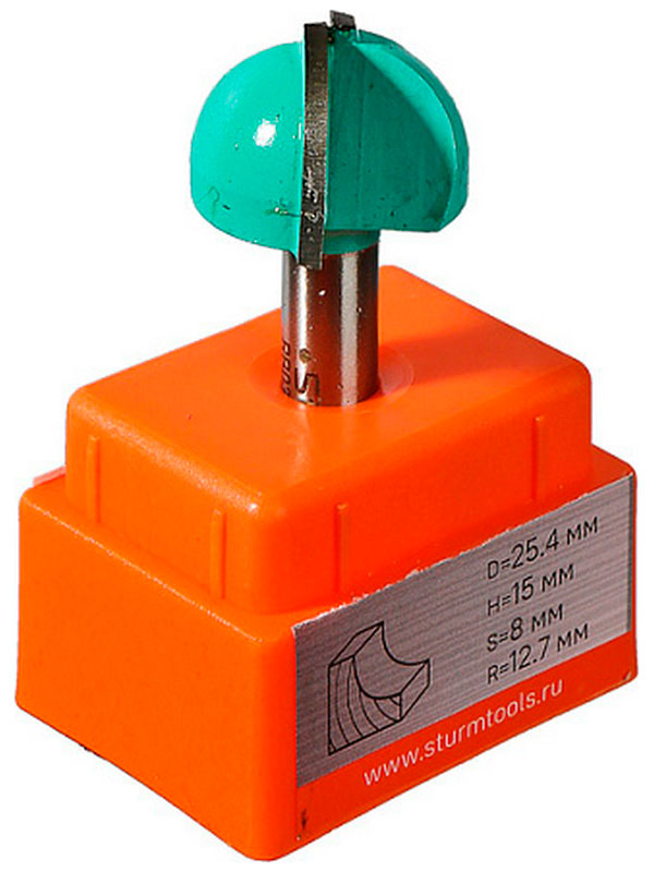 

Фреза пазовая галтельная Sturm! DxHxL 25.4x15x50 мм, хвостовик 8 мм (RB03-081525)
