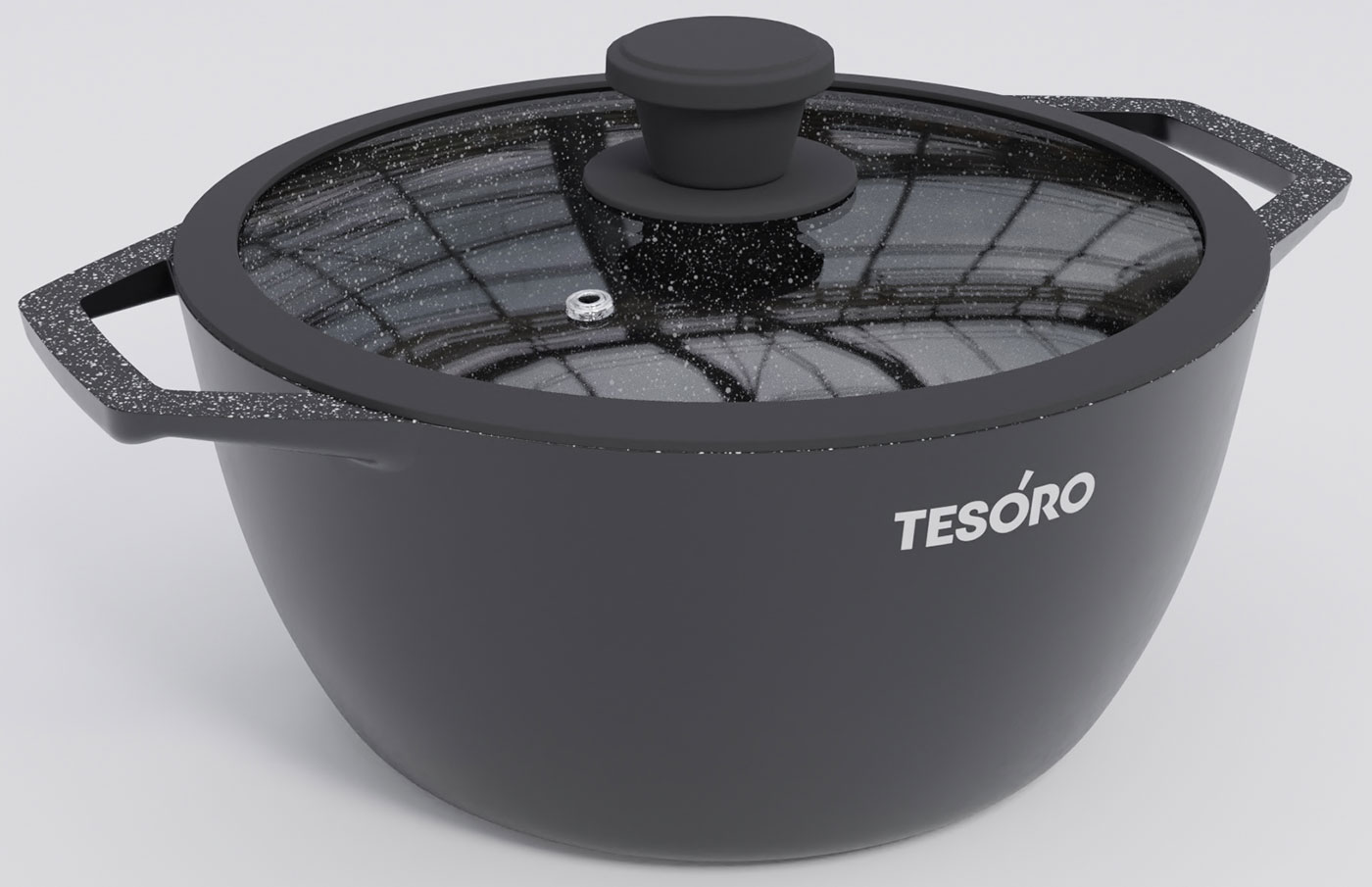 Изображение товара Кастрюля Tesoro Florence Induction total dark 3 л литой алюминий для индукционных плит