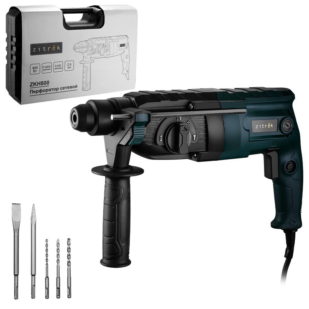 Изображение товара Перфоратор Zitrek ZKH800 в кейсе с набором из 5 буров