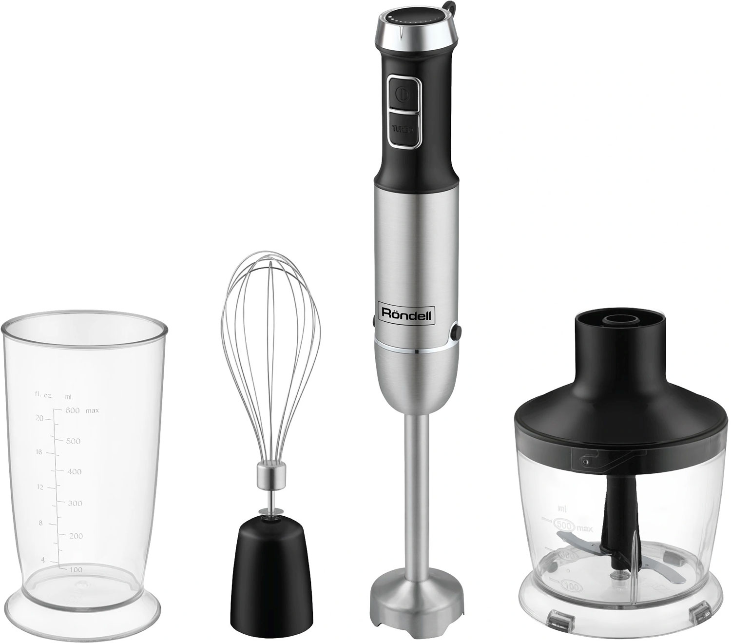 Изображение товара Погружной блендер Rondell RDE-1306 1200 Вт с насадками и чашей