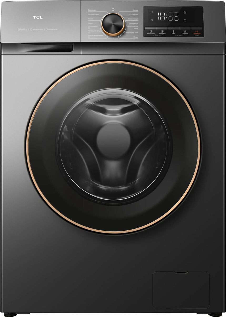 Изображение товара Стиральная машина TCL TWRP-1108W12G2 с 8 кг загрузки и паровой очисткой