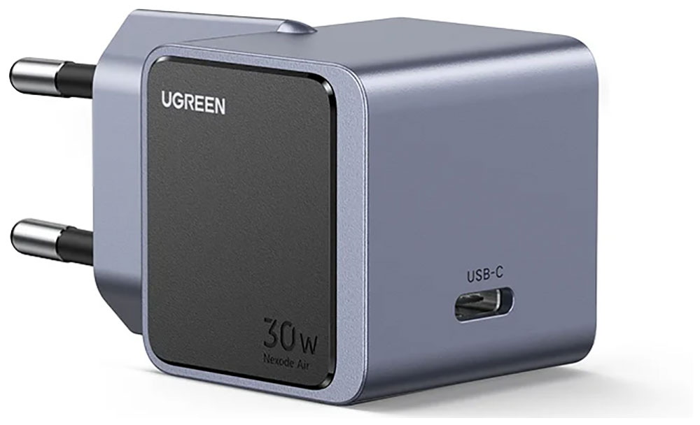 

Сетевое зарядное устройство Ugreen X503, 30W GaN USB-C PD, серый (35041)