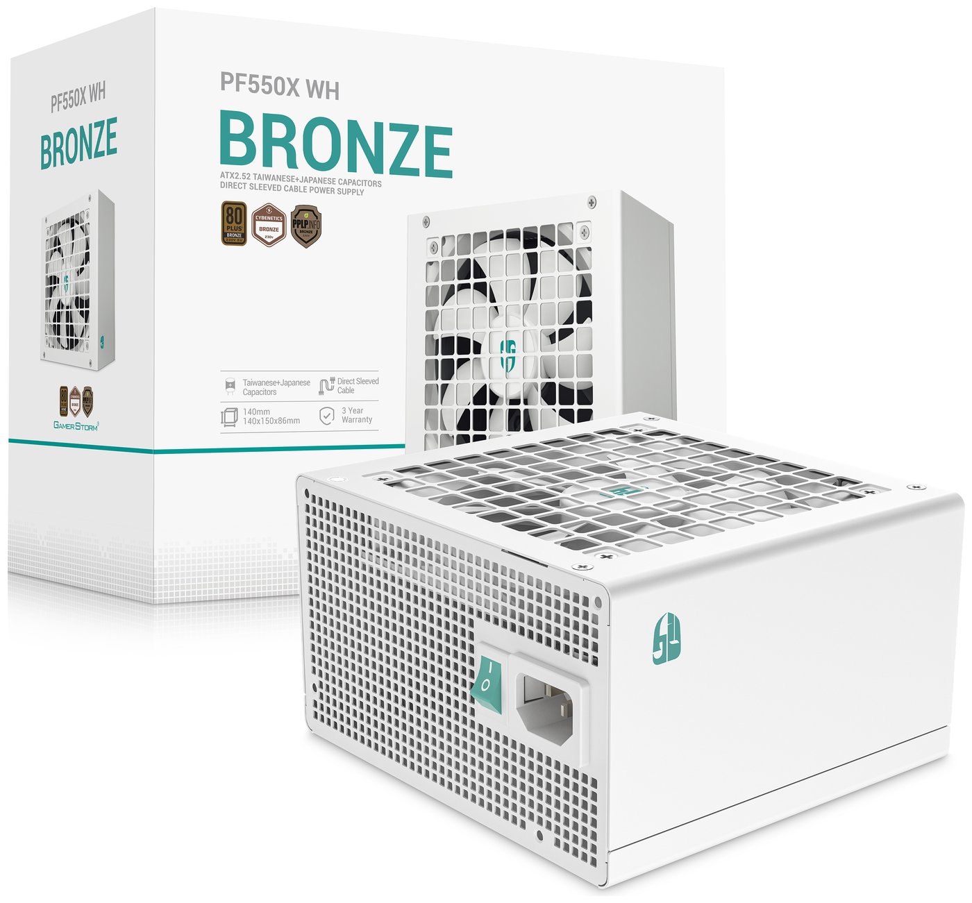 Изображение товара Блок питания Deepcool GAMERSTORM PF550X WH BRONZE Изображение товара Блок питания Deepcool GAMERSTORM PF550X WH BRONZE