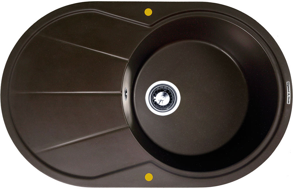 Изображение товара Кухонная мойка Zigmund & Shtain KREIS OV 770 B искусственный гранит шоколад
