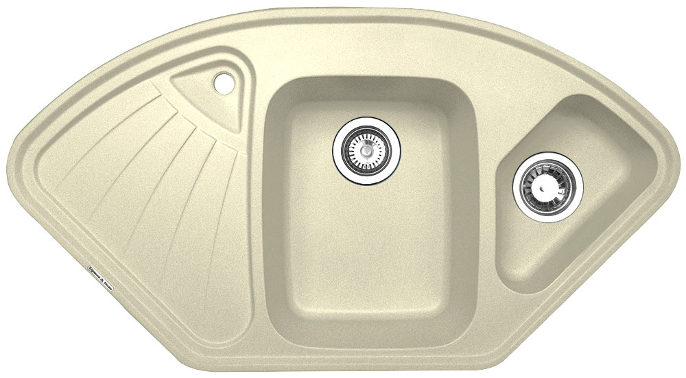 Изображение товара Кухонная мойка Zigmund & Shtain ECKIG 1000.2 молодое шампанское