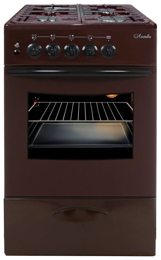Газовая плита Лысьва ГП 400 МС-2у коричневая, без крышки