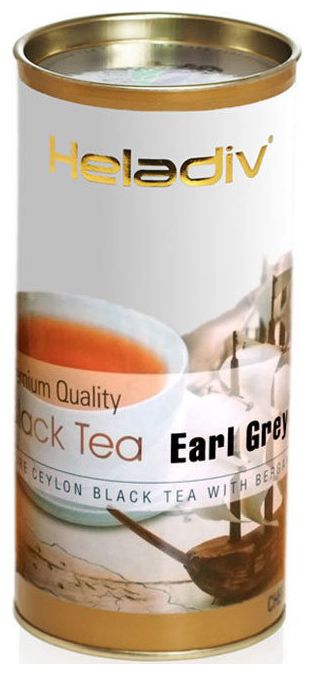 Изображение товара Чай черный Heladiv Earl Grey 100 г Цейлонский с бергамотом в тубусе