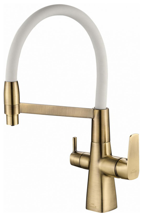 Изображение товара Кухонный смеситель Zorg SH 818-8 BRONZE с выдвижным изливом и фильтром