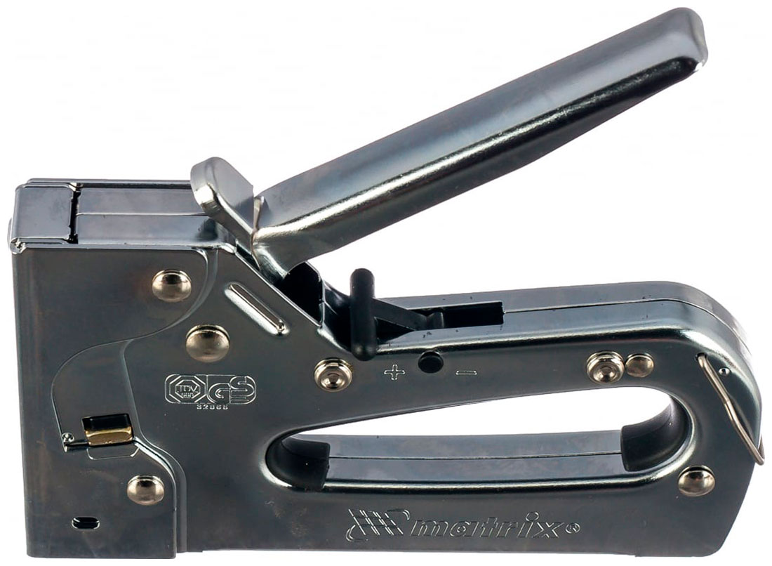 Изображение товара Степлер Matrix 40913 мебельный металлический регулируемый, тип скобы 53, 6-14 мм