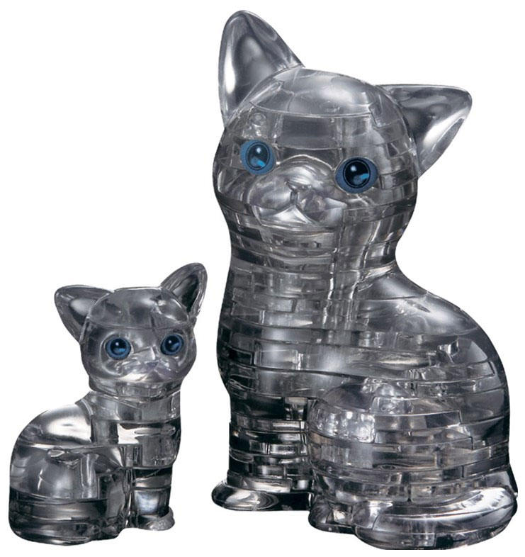 3D головоломка Crystal Puzzle Кошка Черная 90226