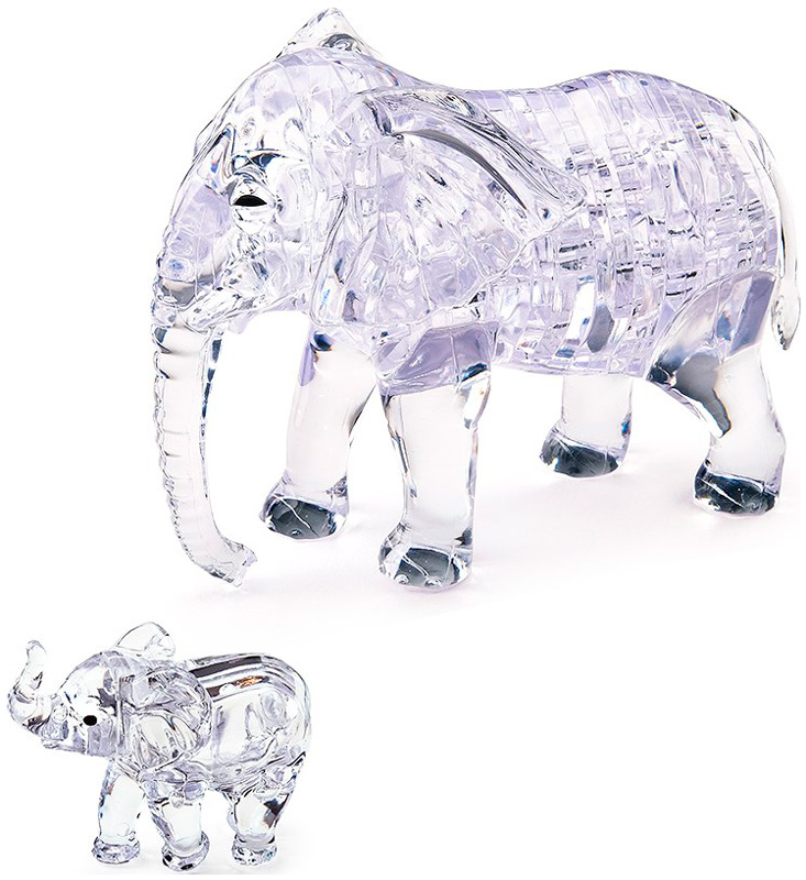 3D головоломка Crystal Puzzle Два слона силиконовый чехол два слона на honor 9c